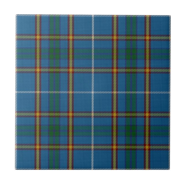 Bain Clan Hunting Tartan Plaid Pattern Tile (Front)