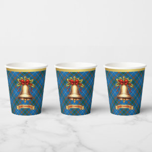 Bain Personalised Tartan Christmas Paper Cups