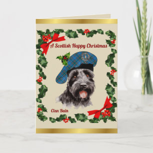 Bain Scottie Dog Personalised Xmas Card