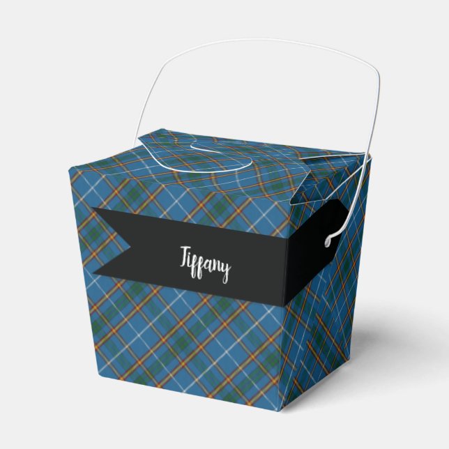 Bain Scottish Tartan Plaid Pattern Favour Box (Front Side)