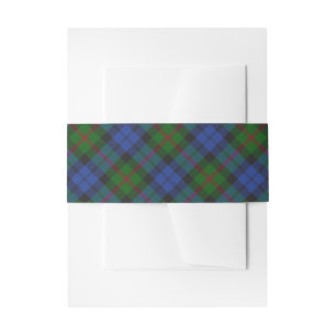 Baird Clan Highland Family Plaid Invitation Belly Band