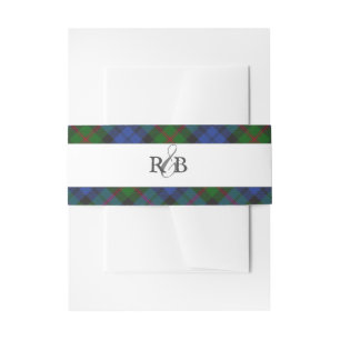 Baird Clan Tartan Scottish Plaid Invitation Belly Band