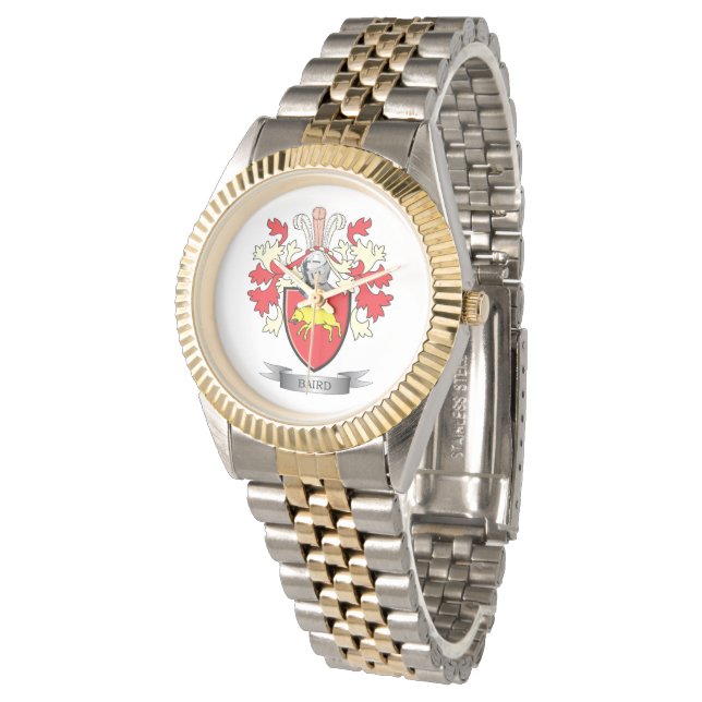 Baird Family Crest Coat of Arms Watch (Angled)