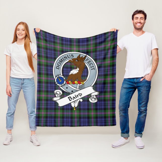 Baird Modern Clan Badge Tartan Plaid Fleece Blanket (In Situ)
