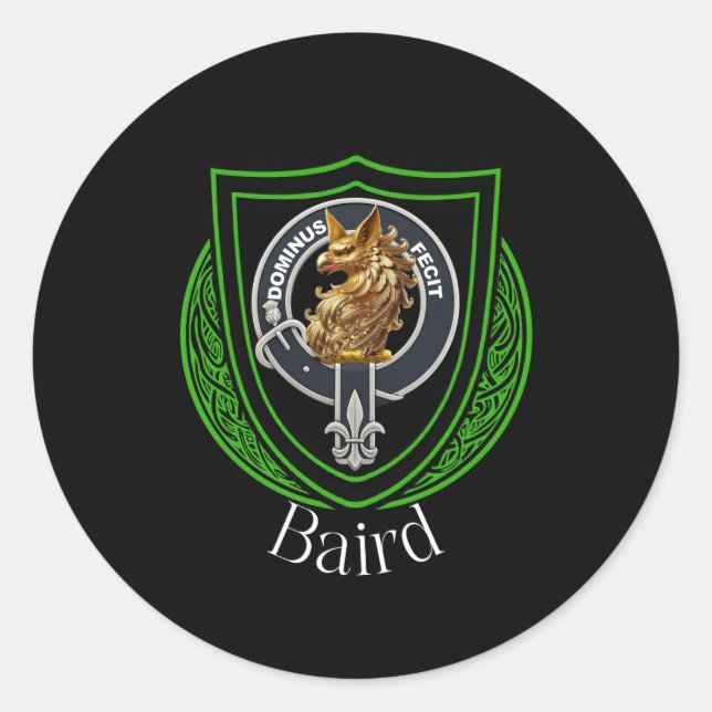 Baird Scottish Clan Crest Classic Round Sticker (Front)
