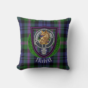 Baird Scottish Clan Tartan Crest Cushion