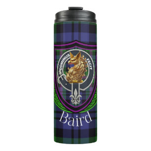 Baird Scottish Clan Tartan & Crest Thermal Tumbler