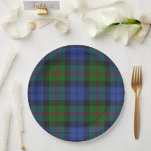 Baird Scottish Clan Tartan Plaid Pattern Paper Plate