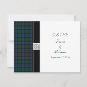 Baird Tartan Celtic Wedding Response Card