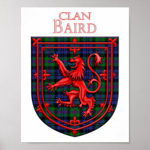 Baird Tartan Scottish Plaid Lion Rampant Poster