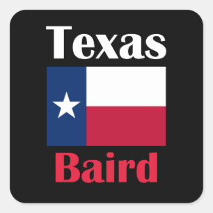 Baird TX Square Sticker