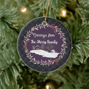 Baird Weathered Original Scottish Tartan Ceramic Tree Decoration