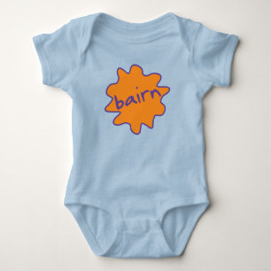 Bairn, Yorkshire, Northern Slang Baby Babygrow Bodysuit