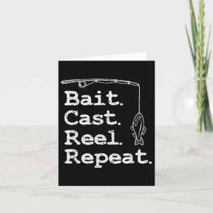 Bait Cast Reel Repeat Fishing Card