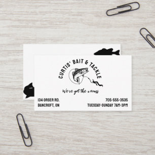 Bait & Tackle Fishing Themed Logo Business Card