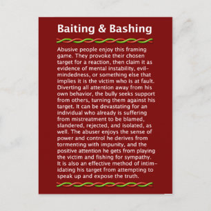 Baiting & Bashing Postcard