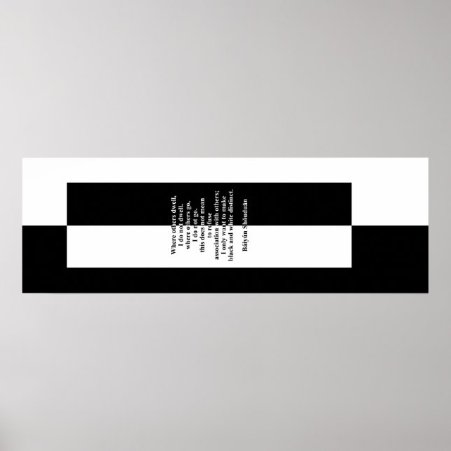 Báiyún’s Black and White Poster (Front)