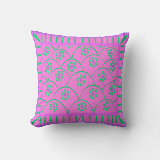 Baja Blooms 6 Throw Pillow (Front)