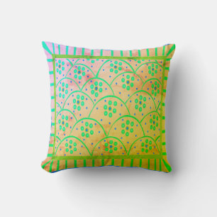 Baja Blooms Vintage Throw Pillow