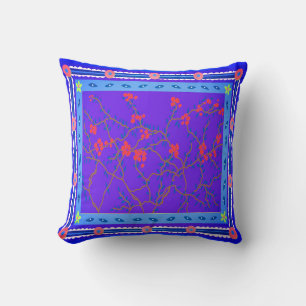 Baja Bougainvillea Throw Pillow