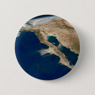 Baja California And The Pacific Coast Of Mexico. 6 Cm Round Badge