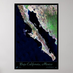 Baja California , Mexico satellite poster