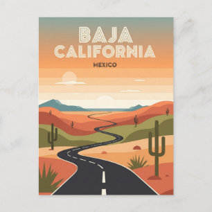 Baja California Mexico Travel Postcard