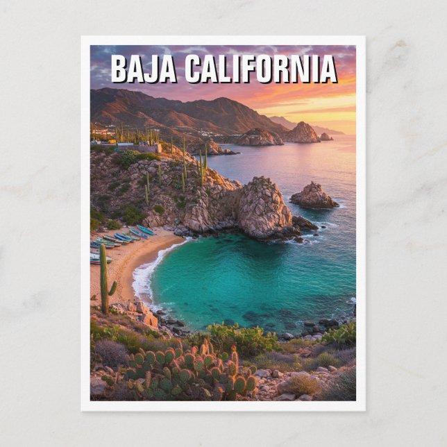 Baja California Mexico Travel Postcard (Front)