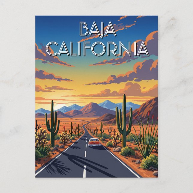 Baja California Mexico Travel Postcard (Front)