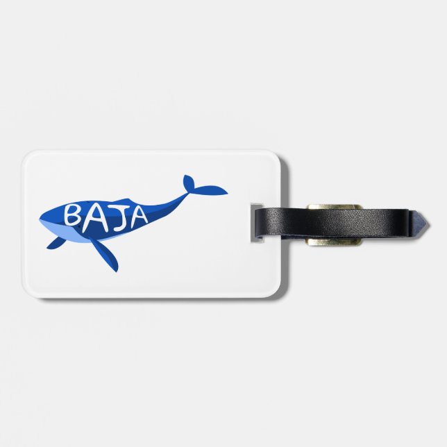 Baja California Mexico Whale Luggage Tag (Back Horizontal)