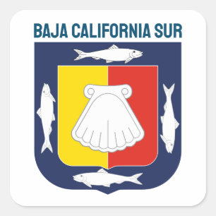 Baja California Sur coat of arms Square Sticker