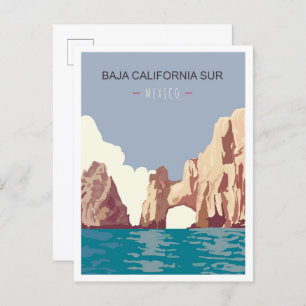 Baja California Sur Mexico Vintage Travel Postcard