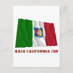 Baja California Sur Waving Unofficial Flag Postcard