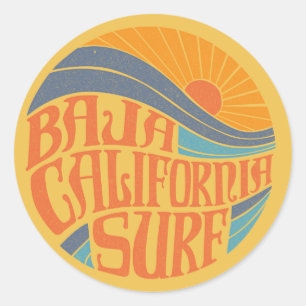 Baja California Surf Vintage Sticker