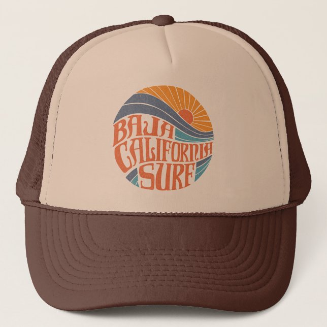Baja Californian Surf Vintage Trucker Hat (Front)