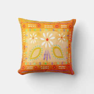 Baja Fiesta Vintage Throw Pillow
