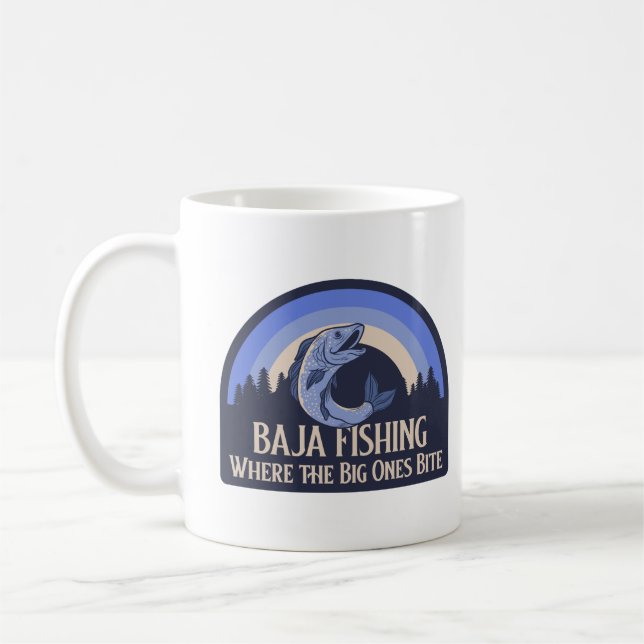 Baja fishing coffee mug (Left)