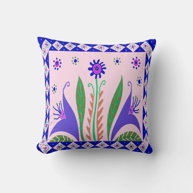 Baja Garden 2 Throw Pillow (Front)