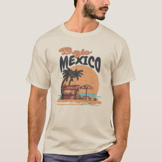 Baja Mexico Seaside Bar Distressed T-Shirt