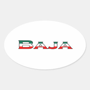Baja Mexico (text logo) Oval Sticker