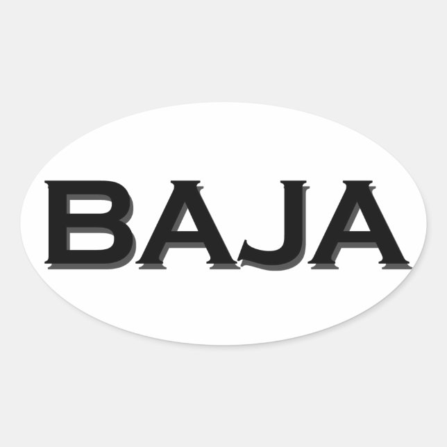 Baja Oval Logo Oval Sticker (Front)