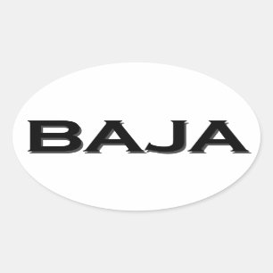 Baja Oval Logo Oval Sticker
