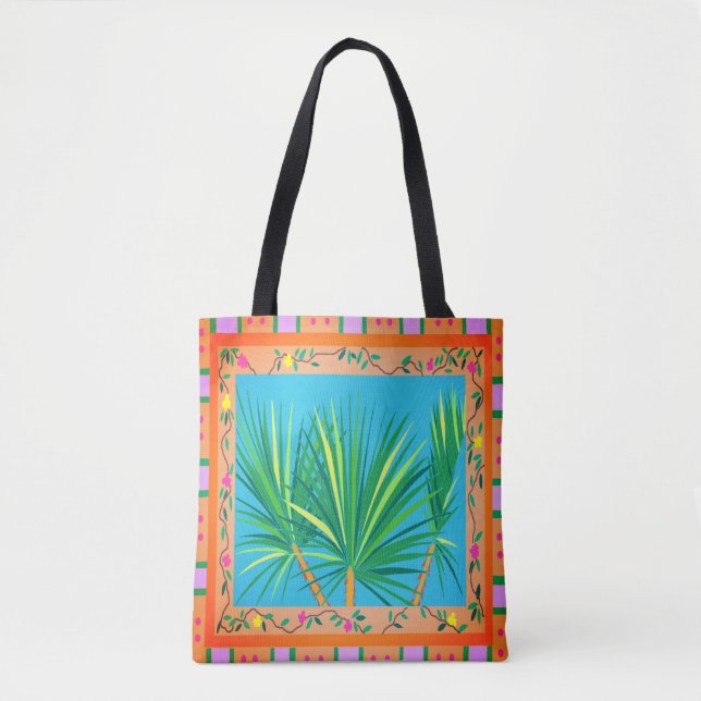 Baja Palms Tote Bag (Front)