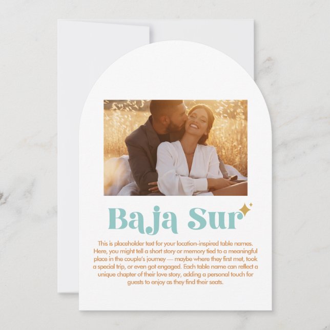 Baja Sur Table Number (Front)