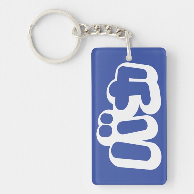 BAKA バカ ~ Fool in Japanese Katakana Script Key Ring (Front)