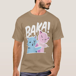 Baka Anime Cat Slap Baka Japanese Cat T-Shirt