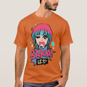 Baka Japanese Aesthetic Otaku Girl Vintage T-Shirt