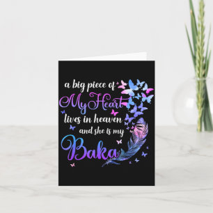 Baka Lives in Heaven Memorial Grandma Grandchild Card