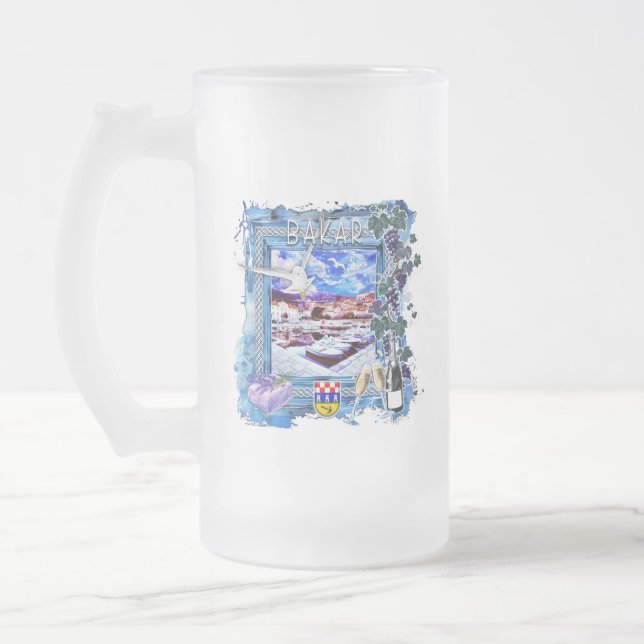 Bakar Frosted Glass Beer Mug (Left)