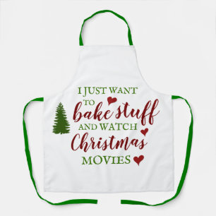 Bake and watch Christmas Movies Apron